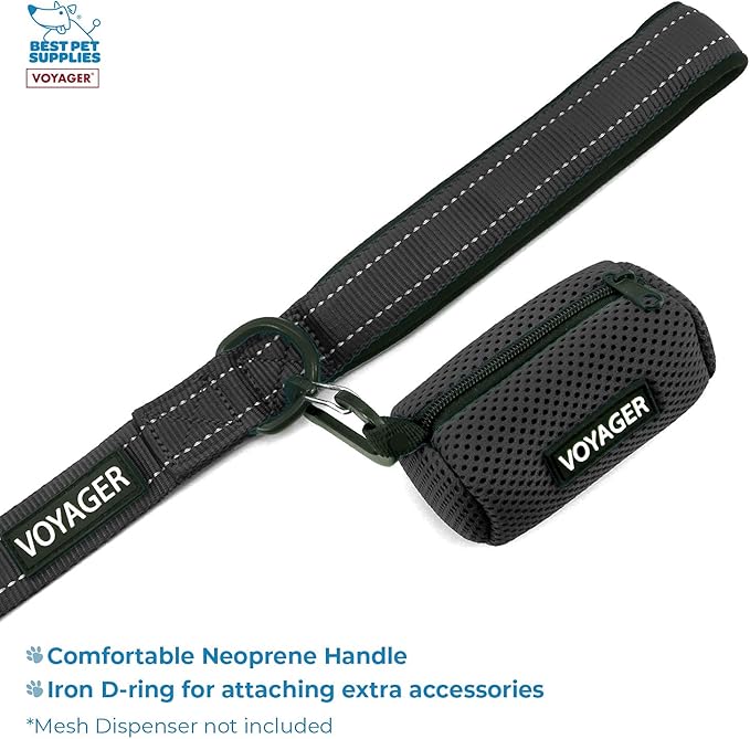 Voyager Step-in Air All Weather Mesh Harness and Reflective Dog 5 ft Leash Combo with Neoprene Handle, for Small, Medium and Large Breed Puppies by Best Pet Supplies - Orange, Small