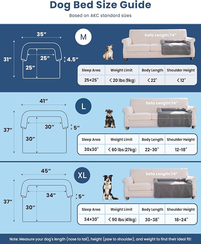 Medium Cooling Dog Bed, 35 x 31 inch Waterproof Couch Cover for Dogs Washable, Non-Slip Bottom Self Cooling Mat for Dogs, Durable & Non-Gel, Dog Couch Bed for Sofa Floor Car, Metallic Grey