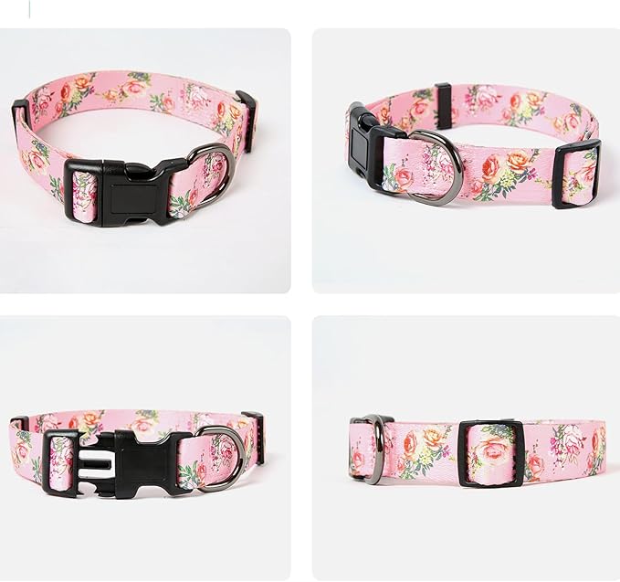 Timos Dog Collar, Adjustable Soft Dog Collar for Small Medium Large Dogs, Patterned Puppy Collars with Quick Release Buckle for Boy and Girl Female Dogs,XS Length 8.5''-11''