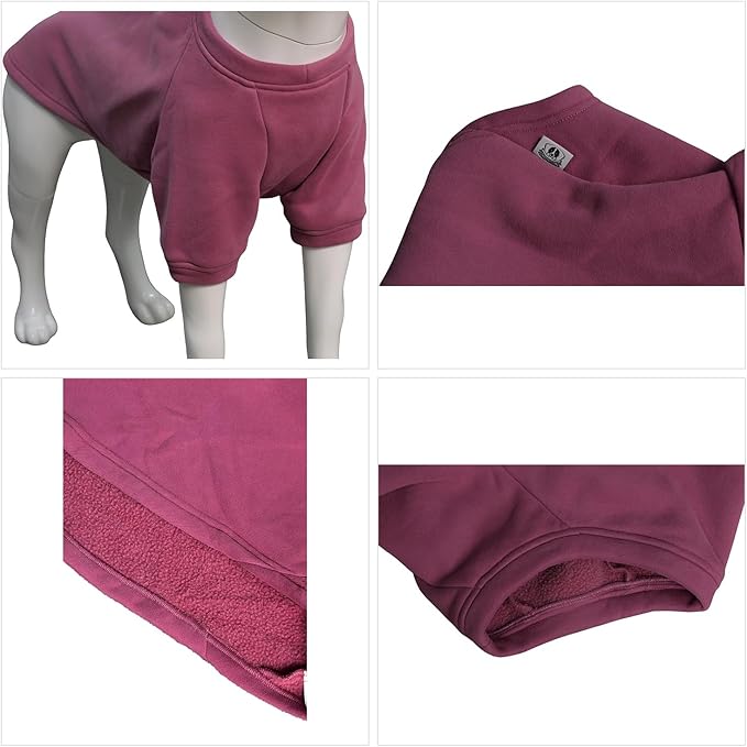 Lovelonglong Dog Sweatshirt for Small Medium Large Dogs - Cold Weather Pullover - Autumn and Winter T-Shirts - Taro-Purple - 4XL