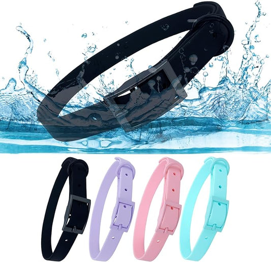 Waterproof Dog Collar with Coated Metal Buckle, Soft and Easy to Clean Soft Rubber Dog Collar, Adjustable Pet Collars for Small Medium Large Dogs