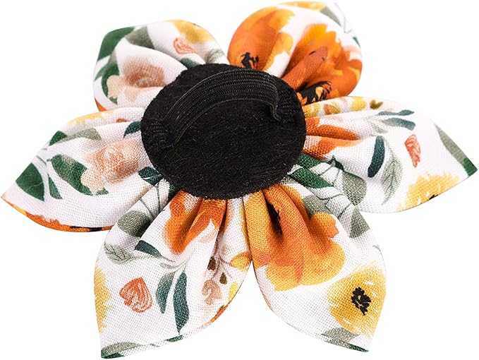 Elegant little tail Floral Girl Dog Collar for Female Dogs, Pet Collar Adjustable Dog Collars with Flower Gift for X-Small Dogs and Cats