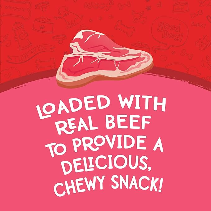 Meaty Treats Jerky Bites Beef Flavor Soft & Chewy Dog Treats, 25-oz.