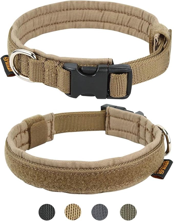 EXCELLENT ELITE SPANKER Nylon Puppy Dog Collar Adjustable Soft Padded Collar Heavy Duty Quick-Release Buckle Lightweight No-Choke for Small Medium Dogs(COB,XS)