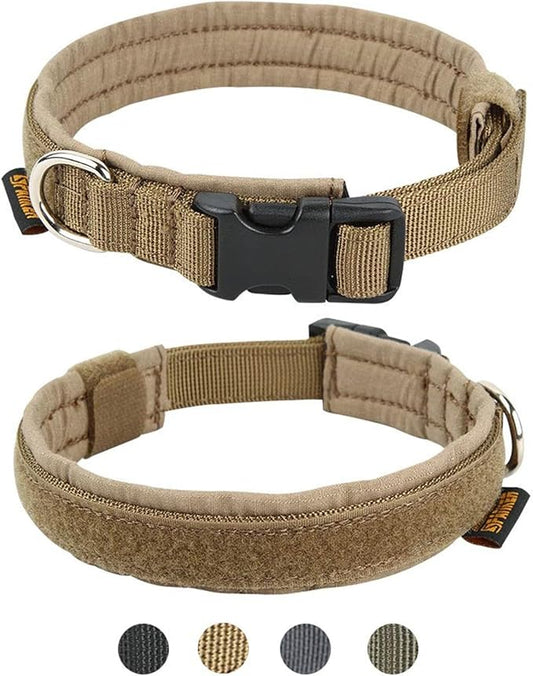 EXCELLENT ELITE SPANKER Nylon Puppy Dog Collar Adjustable Soft Padded Collar Heavy Duty Quick-Release Buckle Lightweight No-Choke for Small Medium Dogs(COB,XS)
