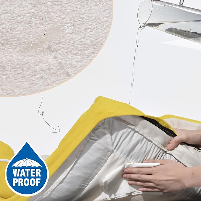 Comfort Expression Small Dog Beds Waterproof Orthopedic Foam Sofa Beds for Small Dogs Comfy Pet Bed with Washable Removable Cover & Non-Slip Bottom(XX-Small,Spicy Mustard)