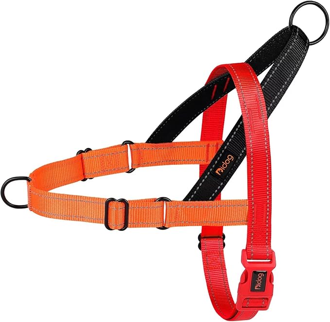 Didog No Pull Dog Harness with Soft Padded Handle, Quick Fit & Lightweight Adjustable Vest Harness, Easy for Training Walking for Small & Medium and Large Dogs(Red,S)
