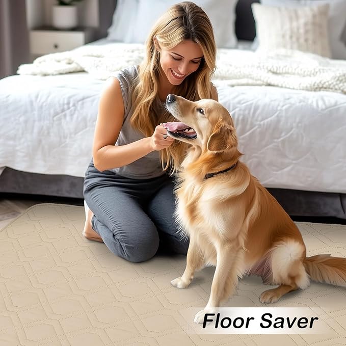 hyha Waterproof Dog Bed Blanket, Soft Pet Blankets, Waterproof Couch Cover for Dogs, Reversible Sofa Covers Washable for Furniture (40x50 Inch, Taupe/Beige)