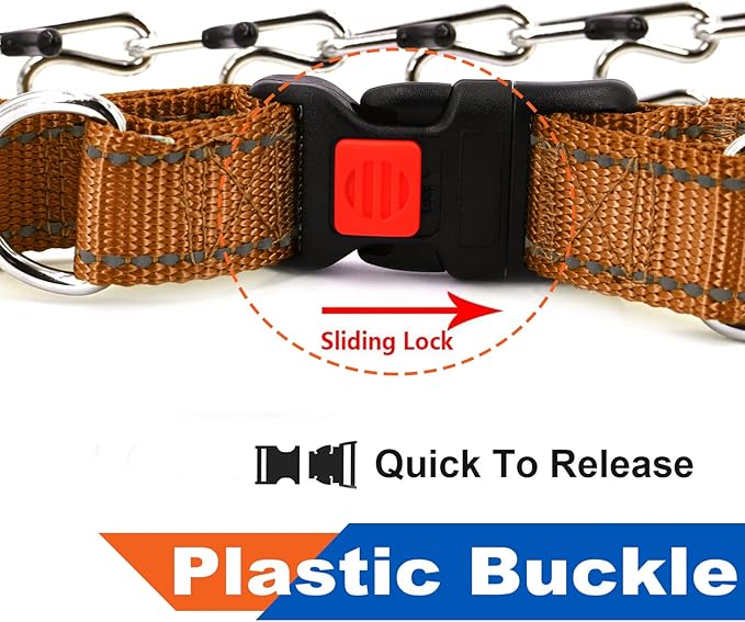 Supet Dog Training Collar for Small Medium Large Dogs with Quick Release Buckle, Adjustable No Pull Dog Collar with Nylon Cover