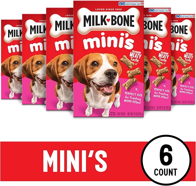 Milk-Bone Mini's Original Dog Biscuits, 15 Ounce (Pack of 6)