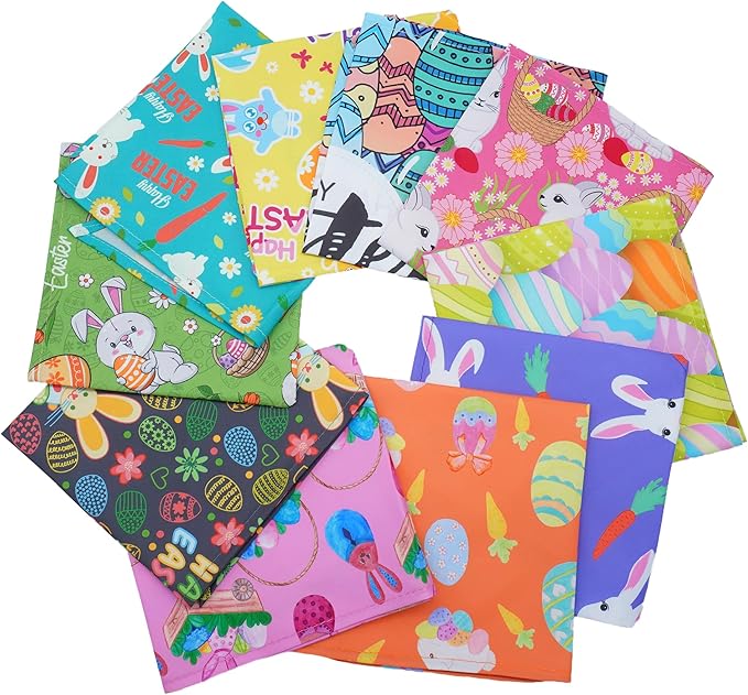 10PCS Easter Dog Bandanas for Medium Dogs Triangle Bibs Scarves Boys and Girls Grooming Accessorie