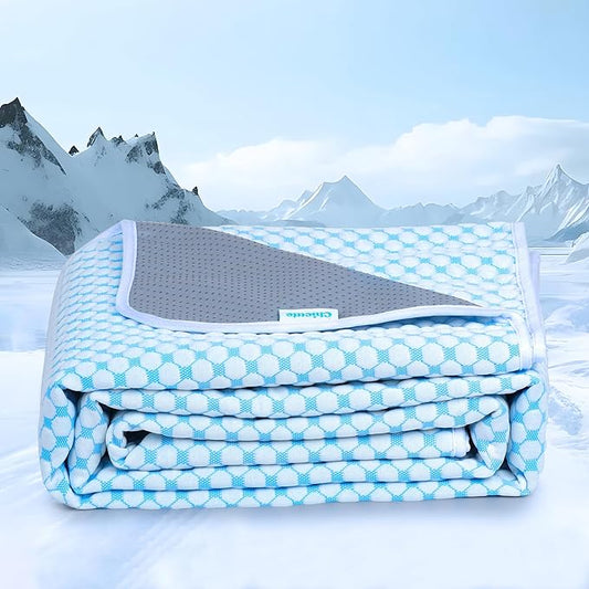 Chicute Cooling Dog Blanket for Sofa - 60x80 Waterproof Pet Blankets for Dog Bed Cover, Slip-Resistant Throw Blanket for Couch Protector, Washable Furniture Cover for Dogs, Cats, Pearl Blue