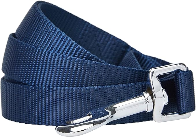Blueberry Pet Essentials Durable Classic Dog Leash | Basic Nylon Dog Leash | 4ft. x 1" Large Dog Leash | True Navy Dog Leash | Standard Dog Leashes & Lightweight Dog Leash for Training