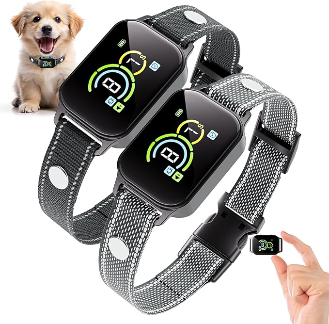 Dog Bark Collar for 2 Pack,Bark Collar for Small Dogs,Humane Barking Collar,AUTO Barking Collar,Adjustable Beep Vibration Modes and 7 Sensitivity(2Pack)
