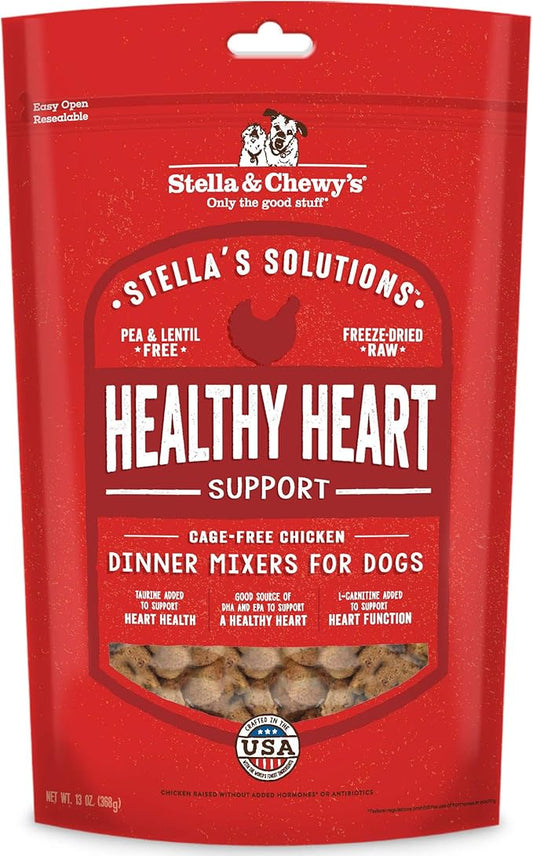 Stella & Chewy's Freeze-Dried Raw Dog Food for Heart Health - Cage-Free Chicken - Natural Solution for Cardiovascular Support & Energy - Premium Raw Nutrition - 13oz
