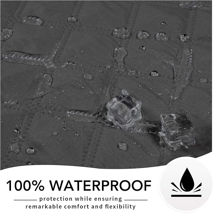 Easy-Going 100% Waterproof Dog Bed Cover Furniture Protector Sofa Cover Non-Slip Washable Reusable Incontinence Bed Underpads for Pets Kids Children Dog Cat(86X82 in,Dark Gray)