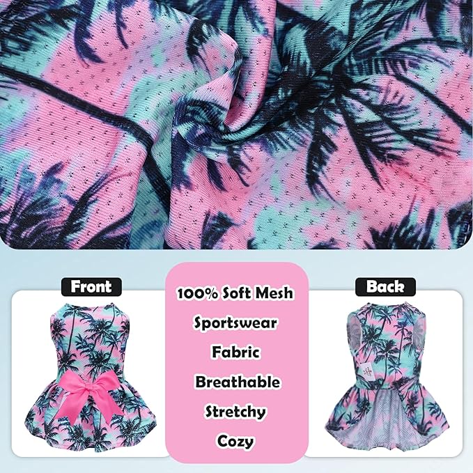 CuteBone Dog Mesh Dress Puppy Sundress Pet Outfit Summer Fashion for Small Dogs Girl Cat Clothes BF35L