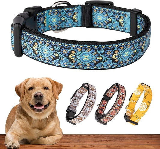 Dog Collars for Small Medium & Large Dogs Durable, Long Lasting, Adjustable, Heavy Duty Collars for Girl and Boy Puppy with Quick-Release Plastic Buckle.