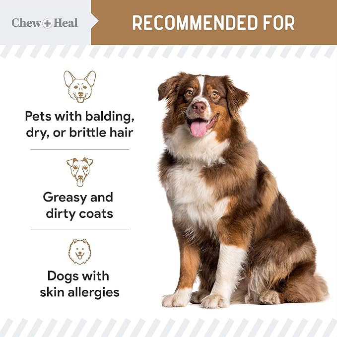 Anti Itch for Dogs -360 Soft Chew Omega Treats for Skin and Coat -Salmon Oil Blend of Essential Fatty Acids, Omega 3, 6, Vitamins, Antioxidants -Made in USA (2 Packs of 180, Peanut Butter Flavor)