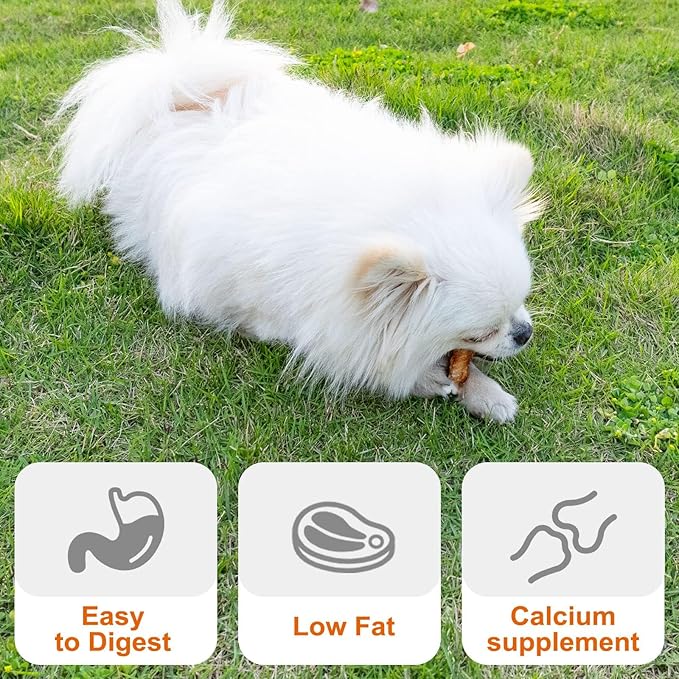 MON2SUN Dog Treats, 2.3 Inch Chicken Wrapped Calcium Bones, Rawhide Free Chews for Puppy and Small Dogs, Training Treats for Teeth Cleaning and Fresh Breath (28 Count - Pack of 5)