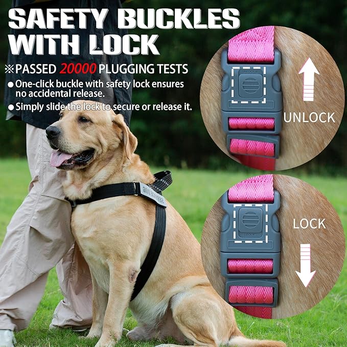 Service Dog Vest, No-Pull Service Dog Harness with 4 PCS Reflective Patches, Dog Vest Harness with Handle, Pet Harness for Small Medium Large Dogs in Training (Black, XS)