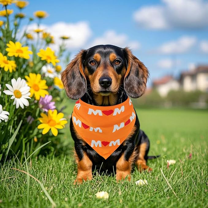 30 Pcs Mothers Day Small Dog Bandanas Bulk 25 Inch Love Mom Dog Bandanas for Medium Dogs Breed Best Mom Dogs Bandana Large Cats Grooming M