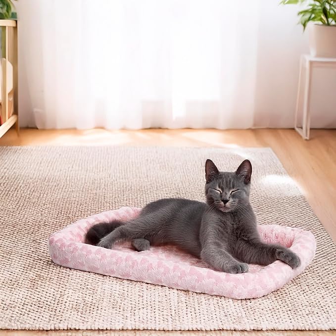 MidWest Homes for Pets Bolster Dog Bed 18L-Inch Pink Dog Bed or Cat Bed w/Comfortable Bolster | Ideal for Toy Dog Breeds & Fits an 18-Inch Dog Crate | Easy Maintenance Machine Wash & Dry