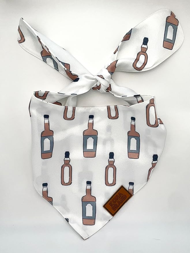 KonaBrandCo- Premium Handmade Dog Bandana | Dual Layered Silky Durable Polyester Fabric | Adjustable Fit Custom Shape- Won't Roll (Large, KNOX)