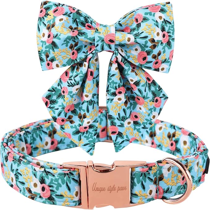 Unique style paws Dog Collar Bow tie Collar Adjustable Collars for Dogs and Cats Small Medium Large