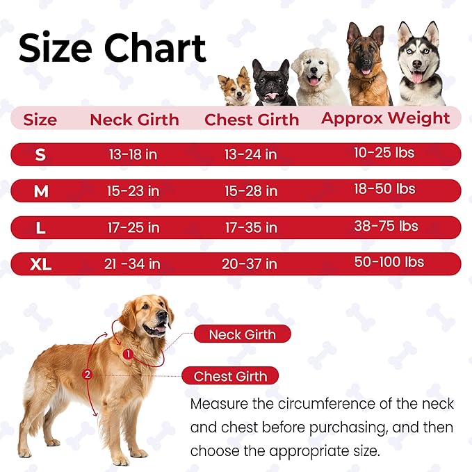 Funfox Dog Harness No Pull, Adjustable Pet Vest Harness Red XL with Handle, 2 Leash Clips for Daily Walking Easy Control, Soft Durable Reflective Comfortable for X-Large Breed Dogs