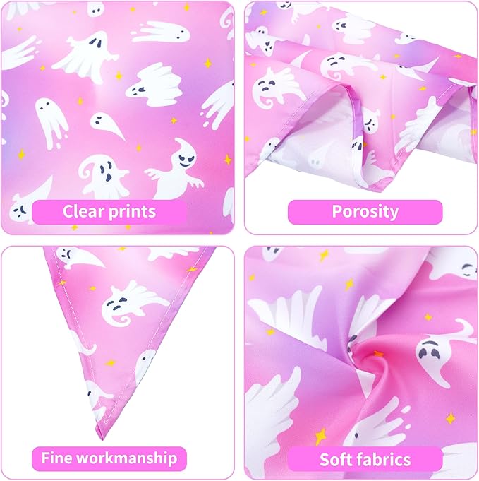 Halloween Dogs Bandanas for Large Dog 33" XL Dog Bandanas 7 Pack Adjustable Dogs Scarves for XXL Breed Grooming L