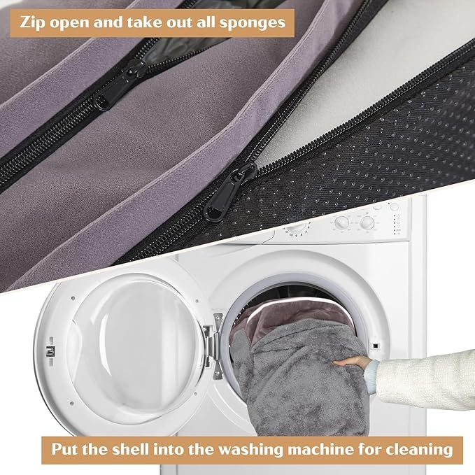 Comfort Expression Small Dog Beds Waterproof Orthopedic Foam Sofa Beds for Small Dogs Comfy Pet Bed with Washable Removable Cover & Non-Slip Bottom(XX-Small,Purple)