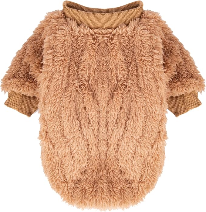 FabriCastle Small Dog Sweaters, 3-Pack Dog Clothes for Small Dogs Male & Cats, Ultra Soft and Warm Pet Coats XXS - XXL, Winter Pet Jackets, Doggy Apparel Costumes Outfits (Blue,Grey,Doe, Medium)