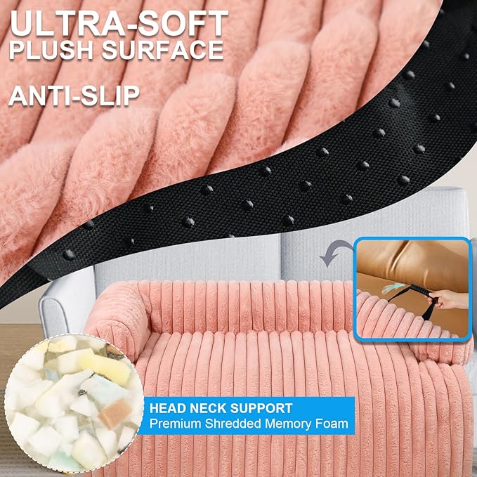 Luxurious Dog Couch Bed, Washable Calming Dog Couch Cover, Removable Couch Protector for Dogs, Waterproof Sofa Bed, Pet Bed Mats for Couch, Pet Couch Covers for Sofa(Pink, XXL)