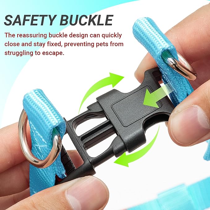 No Pull Dog Harness - Adjustable Step-in Harness & Leash Set for Small, Medium, Large Dogs - Escape Proof Soft Pet Harness for Walking, Training, Hiking, Outdoor Activities