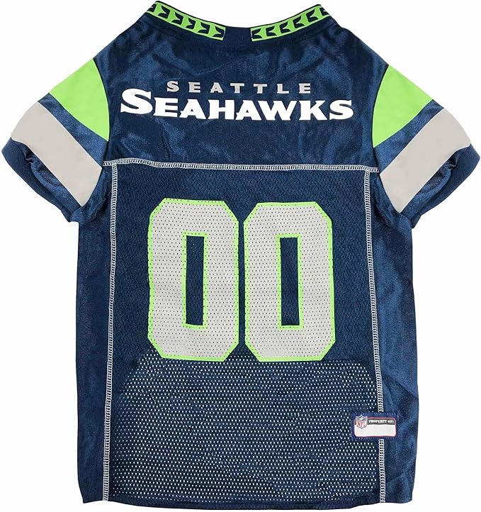 Pets First NFL Seattle Seahawks Dog Jersey, Size X-Small. Best Football Jersey Costume for Dogs & Cats.