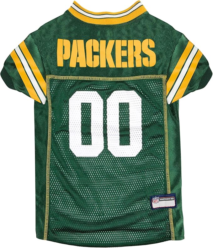 Pets First NFL Green Bay Packers Dog Jersey, Size Medium - Best Football Jersey Costume for Dogs