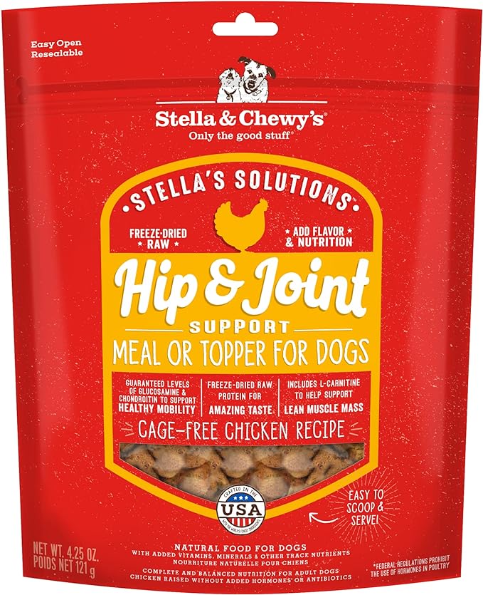 Stella & Chewy's Freeze-Dried Raw Dog Food for Heart Health - Cage-Free Chicken - Natural Solution for Cardiovascular Support & Energy - Premium Raw Nutrition - 13oz