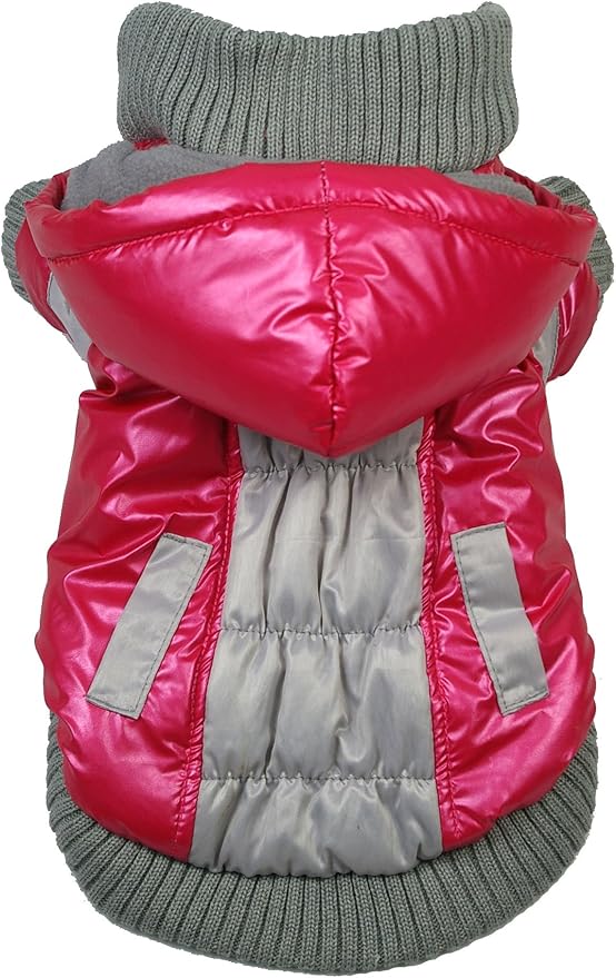 Sporty Vintage Aspen Pet Ski Jacket, Medium, Red