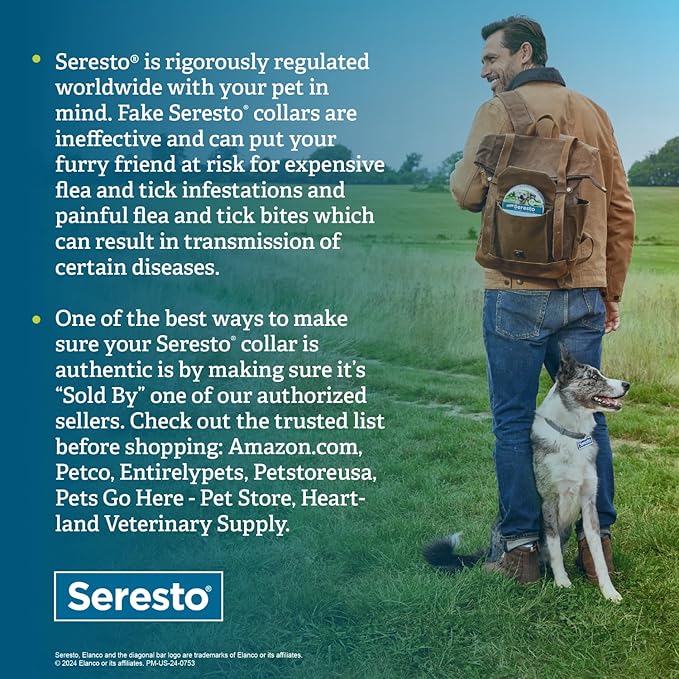 Seresto Small Dog Vet-Recommended Flea & Tick Treatment & Prevention Collar for Dogs Under 18 lbs. | 2 Pack