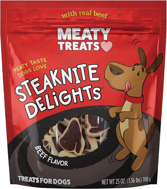 Meaty Treats Steaknight Delights Beef Flavor, 25-oz.