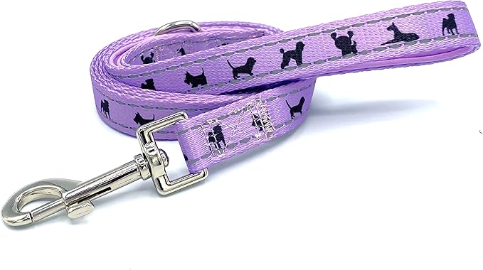 EcoBark Dog Leash - Soft & Reflective Comfort Training Leashes with Padded Handle - Strong Durable Heavy Duty - Training and Pulling for Small, Medium or Large Dogs (Lavender)