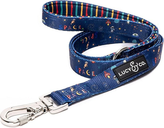 Lucy & Co. 5 Foot Designer Dog Leash – Puppy Leash – Pet Accessories & Supplies (Space Doodle, Small)
