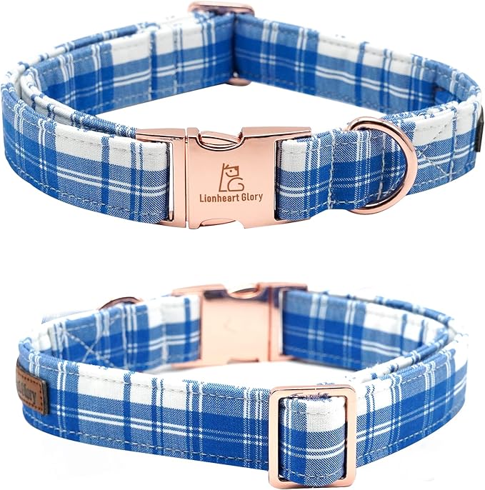 Lionheart glory Dog Collar, Boy Dog Collar Bowtie Blue Adjustable Dog Bowtie Collar Bows Dog Collar for Medium Dogs