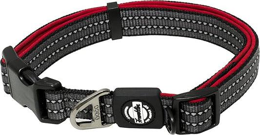 Franklin Pet Supply Co. - Nylon Dog Collar - Reflective Comfort - Fit - Neoprene - Adjustable- Small- Medium - Large - Puppy - Dog - Cat- Easy Clip