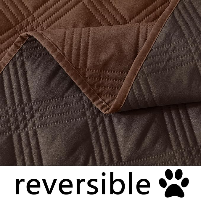 hyha Waterproof Dog Blanket, Reversible Pet Bed Blanket, Soft Sofa Couch Cover for Dogs Washable, Waterproof Pet Couch Covers for Sofa Puppy Cats Furniture Protector(30"x70", Brown/Chocolate)
