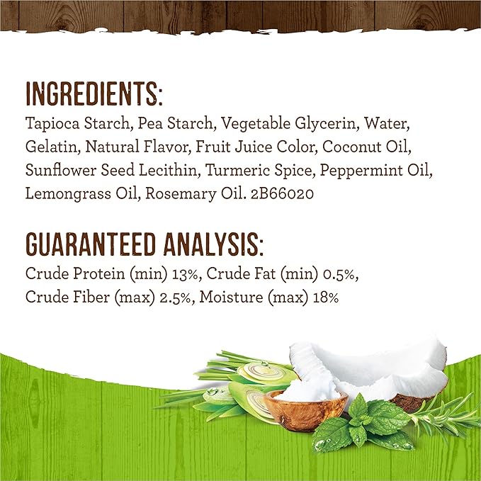 Merrick Fresh Kisses Natural Dental Chews Infused With Coconut And Botanical Oils For Tiny Dogs 5-15 Lbs - 20 ct. Bag