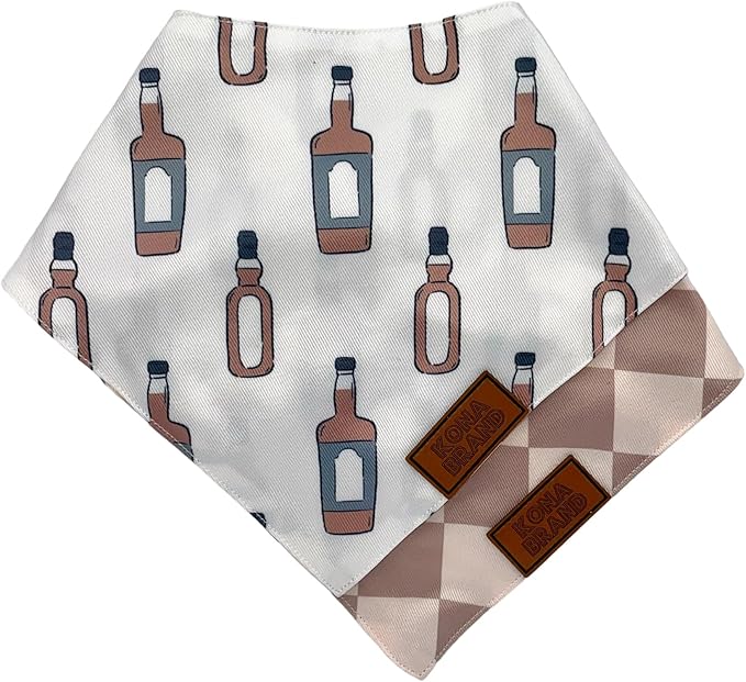 KonaBrandCo- Premium Handmade Dog Bandana | Dual Layered Silky Durable Polyester Fabric | Adjustable Fit Custom Shape- Won't Roll (Small, KNOX)
