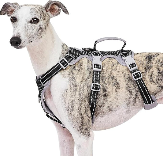 Escape Proof Dog Harness, Secure Dog Harness No Escape, Fully Reflective Harness with Handle, Breathable, Durable, Adjustable Vest for Small Dogs Walking, Training, and Running Gear (Black,S)