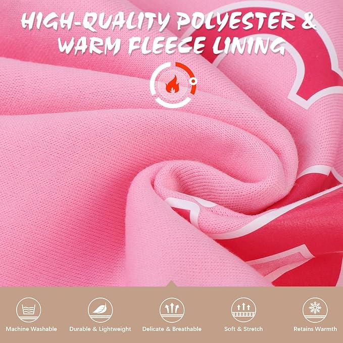 BINGPET Dog Hoodie,Mommy's Girl Lettered Dog Sweatshirt Puppy Sweater Hooded with Leash Hole,Warm Soft Fleece Winter Coat Pet Clothes for Small Dogs Cats Puppies Girl,Pink,S